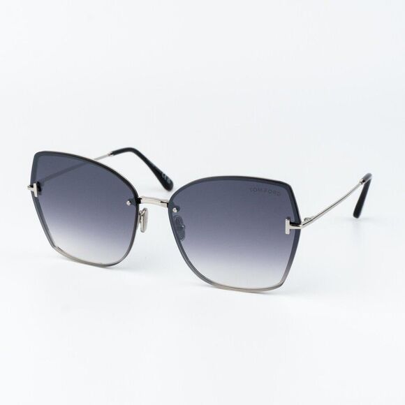 Tom Ford NICKIE-02 Women Sunglasses Palladium Smoke Mirror Butterfly FT1107 16C main image 9